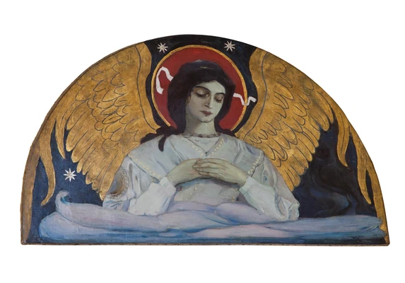 М. Нестеров. Ангел печали. Эскиз мозаики. Холст, масло. 1900
