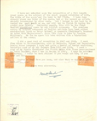 А.Д. Буш. Письмо к Г.М. Шнеерсону. Лондон, 27 декабря 1948