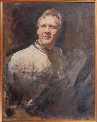 К.А. Коровин, В.А. Серов. Портрет Ф.И. Шаляпина. 1904