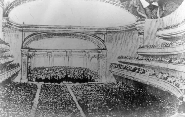 У.П. Снайдер (W.P. Snyder). Концертный зал «Карнеги-холл» в Нью-Йорке. Рисунок. Фото из журнала Harpers Weekly. Нью-Йорк, 9 мая 1891
