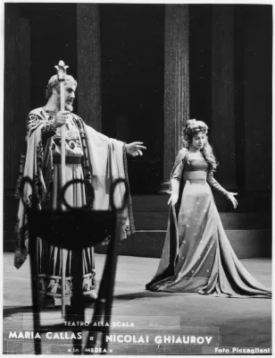 Николай Гяуров и Мария Каллас в опере Л. Керубини «Медея». Театр Ла Скала. Милан, 1953