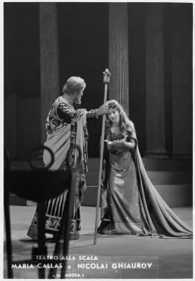 Николай Гяуров и Мария Каллас в опере Л. Керубини «Медея». Театр Ла Скала. Милан, 1953
