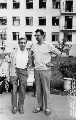 Аркадий Островский и Юрий Яковлев в санатории «Дорохово». Август 1966