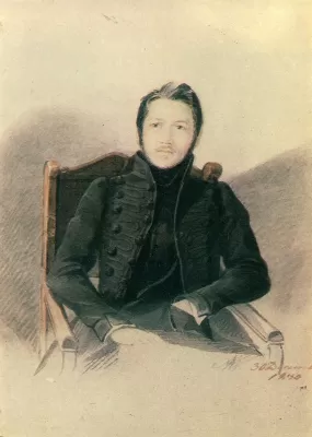 Н. Волков. Портрет М.И. Глинки. 1830