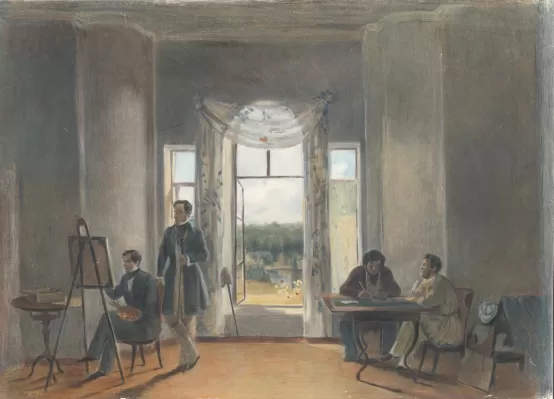 В.И. Штернберг. «Глинка в Качановке».1838