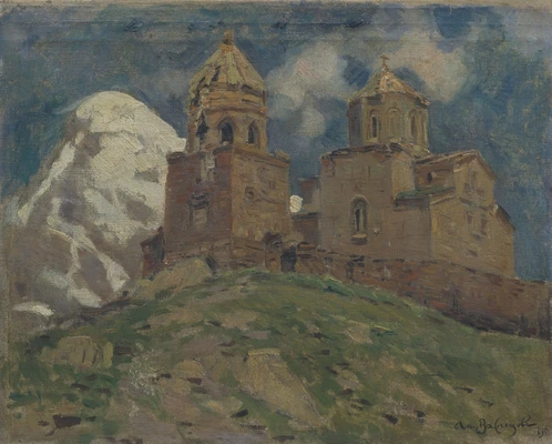 Аполлинарий Васнецов. «Монастырь на горе Казбеке». 1896. Холст, масло
