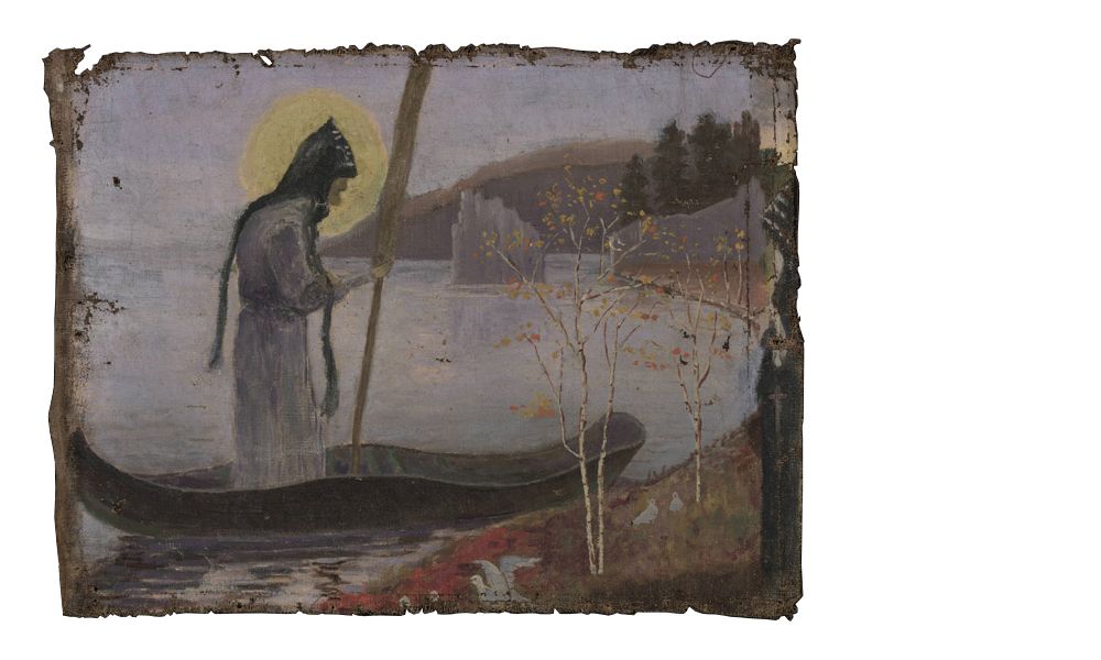 «Монах в лодке» - рисунок композитора Александра Кастальского