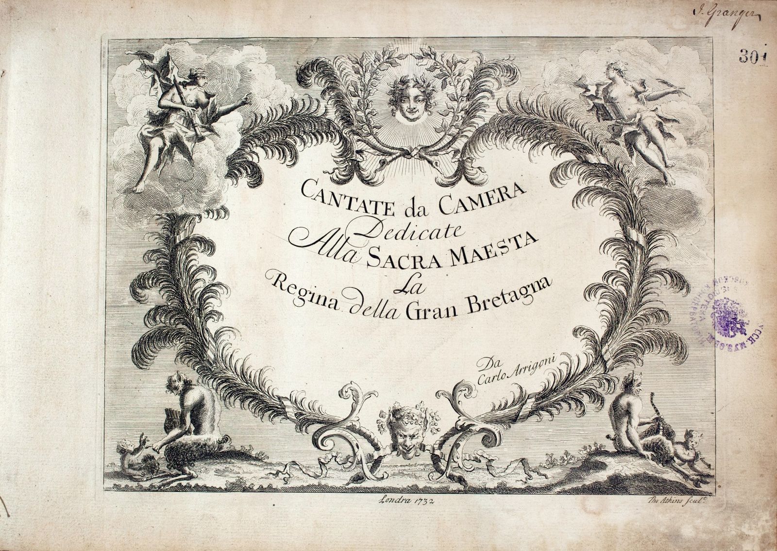 Кантата Карло Арригони – реликвия печатного искусства 18-го века