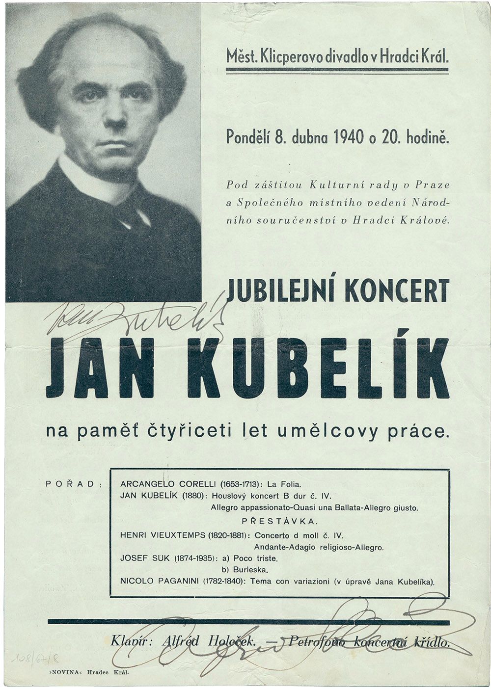 Программа концерта Яна Кубелика